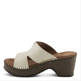 Deltana Heeled Sandals Bone