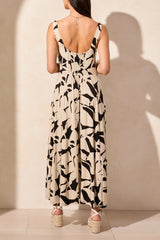 Sleeveless High Low Dress Safari