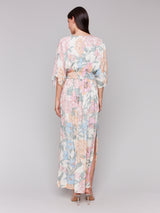 Printed Dolman Sleeve Maxi Dress Dahlia