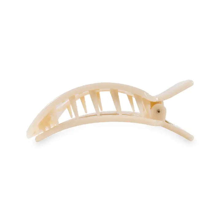 Teleties Medium Flat Square Hair Clip Almond Beige