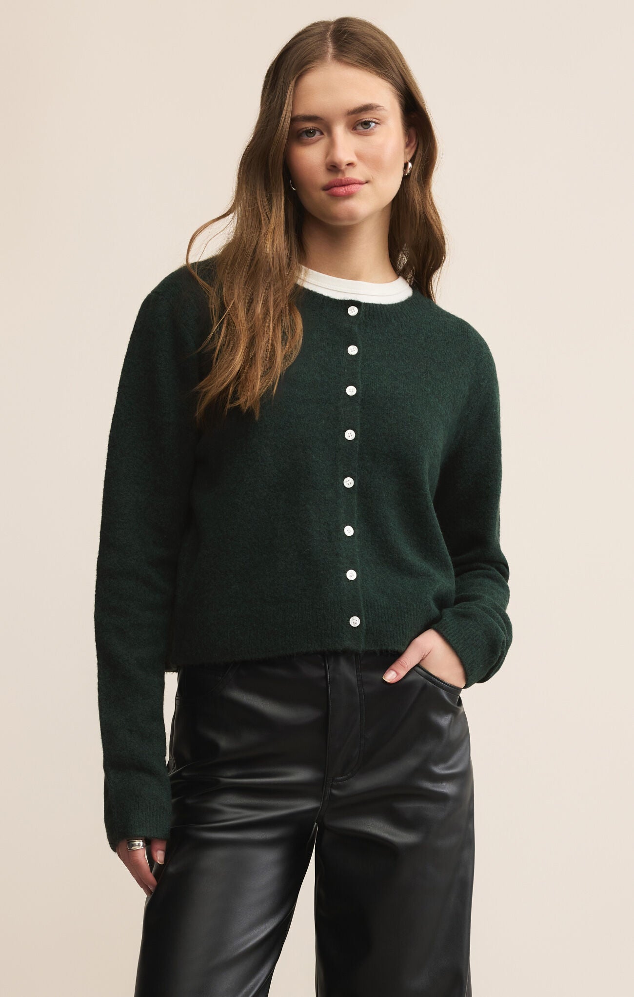 Medina Cozy Cardigan Garland Green