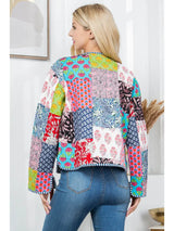 Stella Floral Quilted Patchwork Reversible Jacket Multicolor