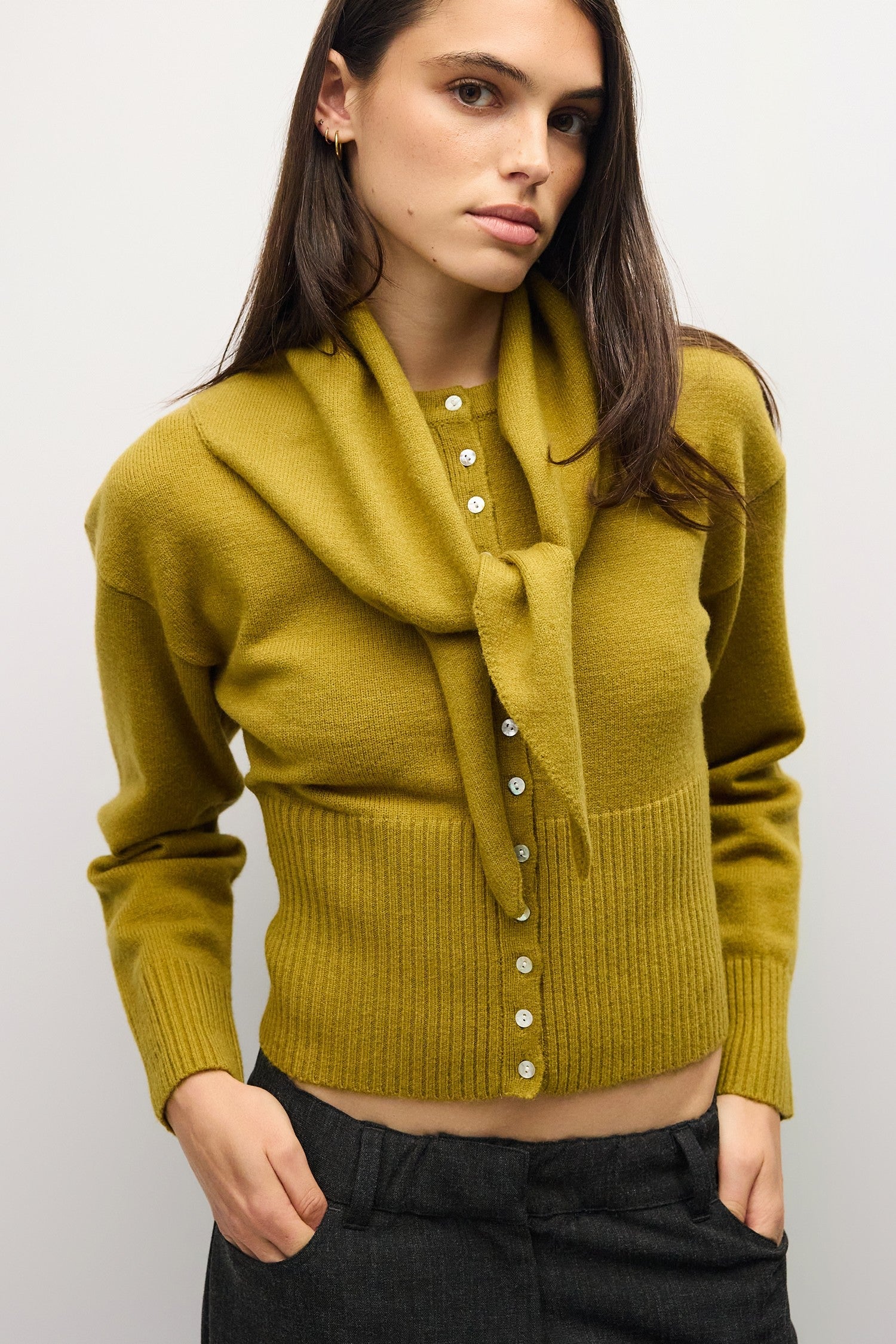 Briana Cardigan Chartreuse