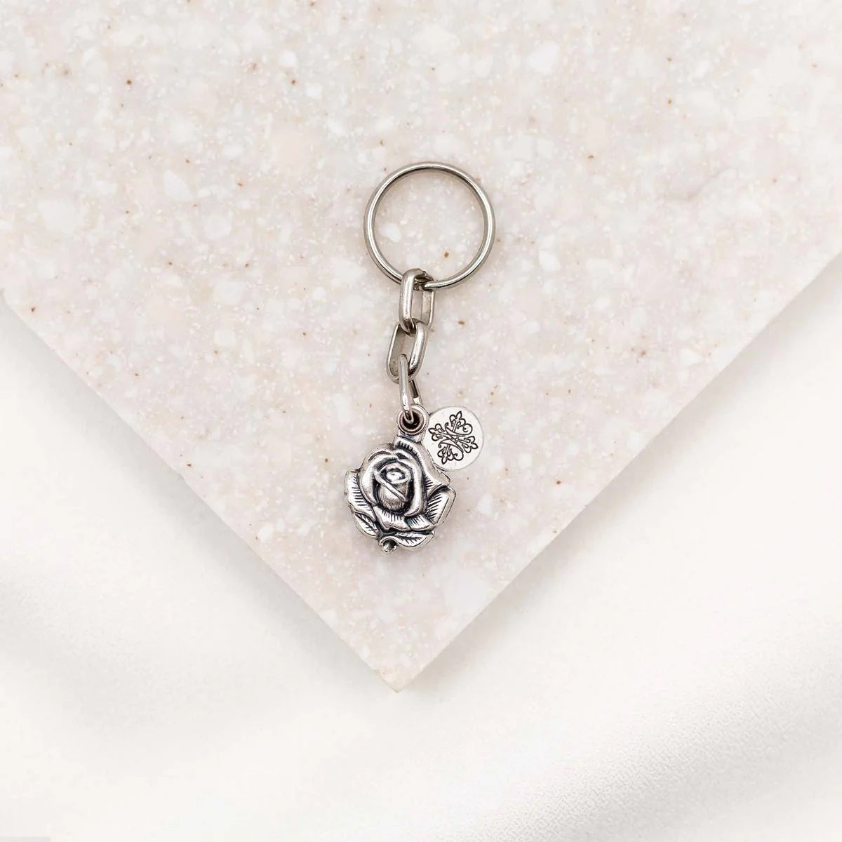 Blessed Mother Mary Rose Key Ring