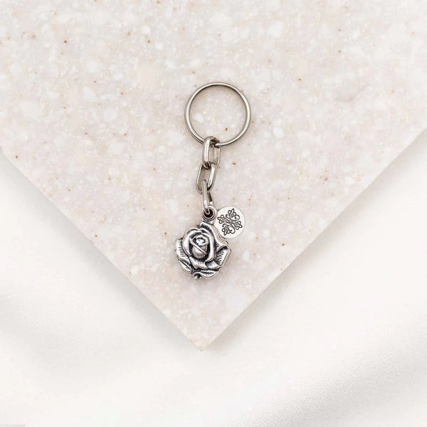 Blessed Mother Mary Rose Key Ring
