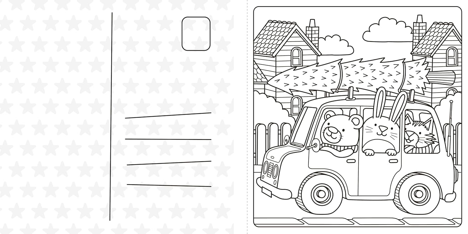 Super Cuties: A Cozy Christmas Coloring Book