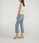 Eloise Mid Rise Cropped Bootcut Jeans Blue Dust