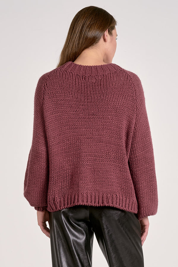 SKI Crewneck Sweater Plum