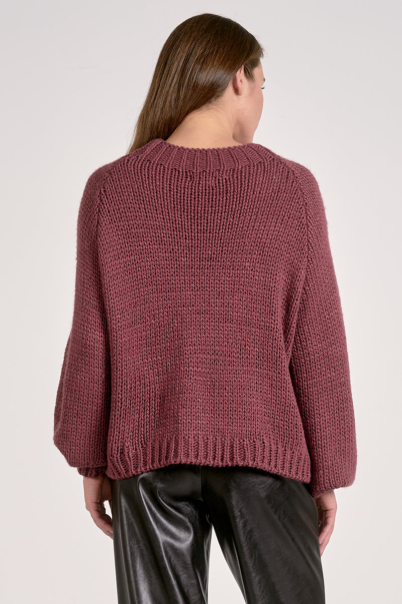 SKI Crewneck Sweater Plum