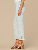 Ab Solution Double Layer Fray Hem Kick Flare Powder Blue