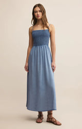 Bayside Chambray Midi Dress Medium Chambray
