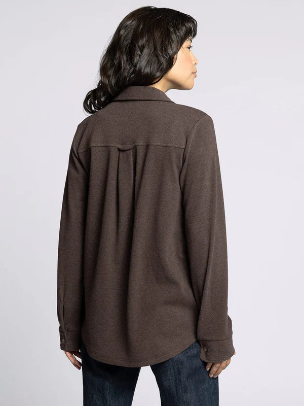 Cassian Button Up Shirt Coffee Bean