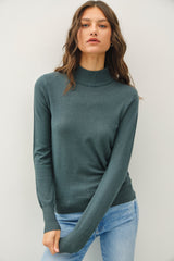 Mock Neck Basic Sweater Spruce