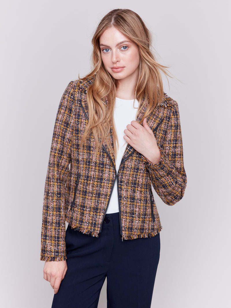Tweed Perfecto Jacket Navy