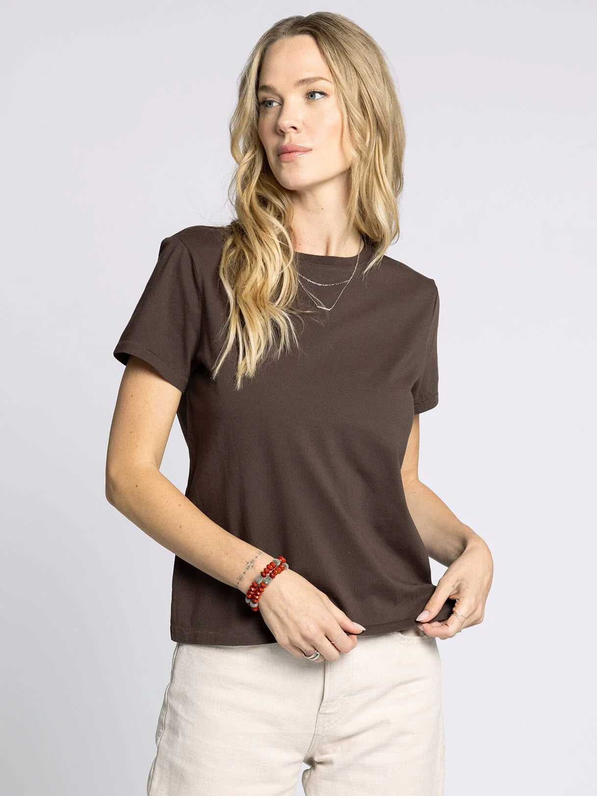 Asher Relaxed Fit Tee Coffee Bean