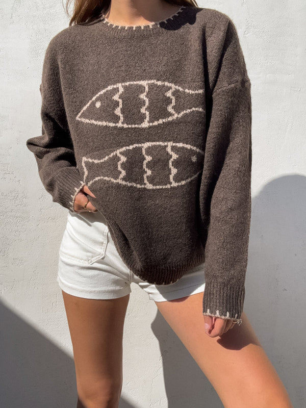 Two Fish Sweater Coffee
