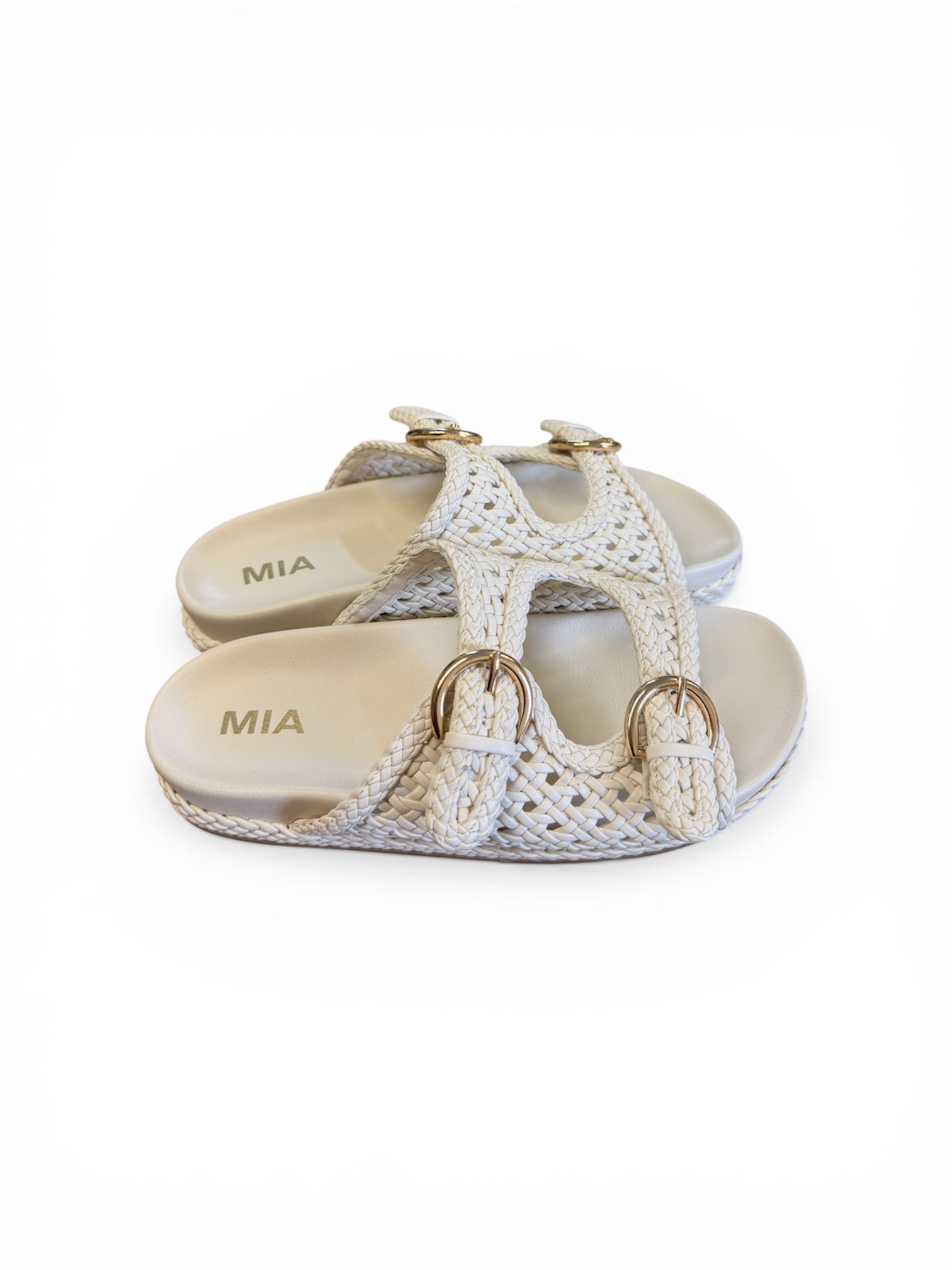 Trendy Woven Sandals Bone
