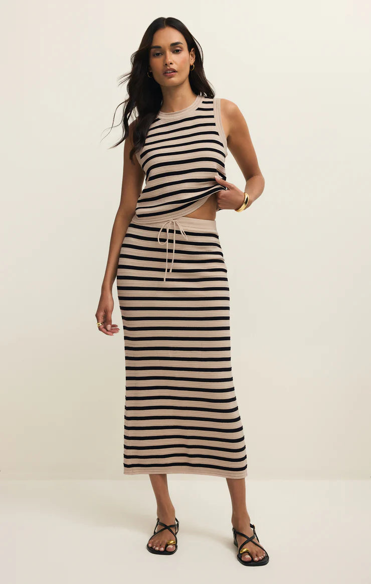 Emori Striped Muscle Tank Natural