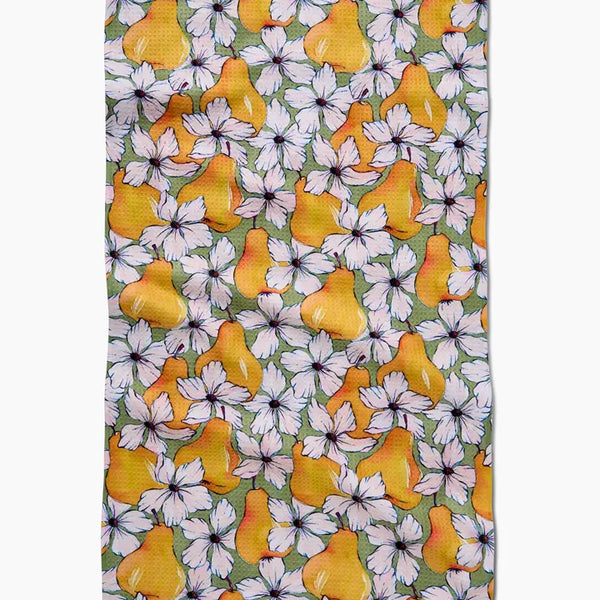 Geometry Tea Towel Pears Petals