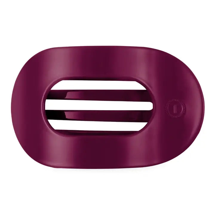 Teleties Large Flat Round Clip Mulberry