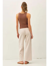 Washed Cotton Modal Fleece Sweatpants Stone