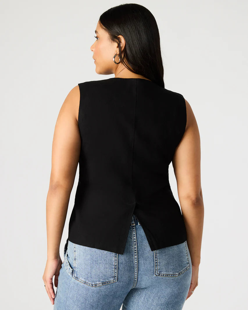 Wesley Vest Top Black