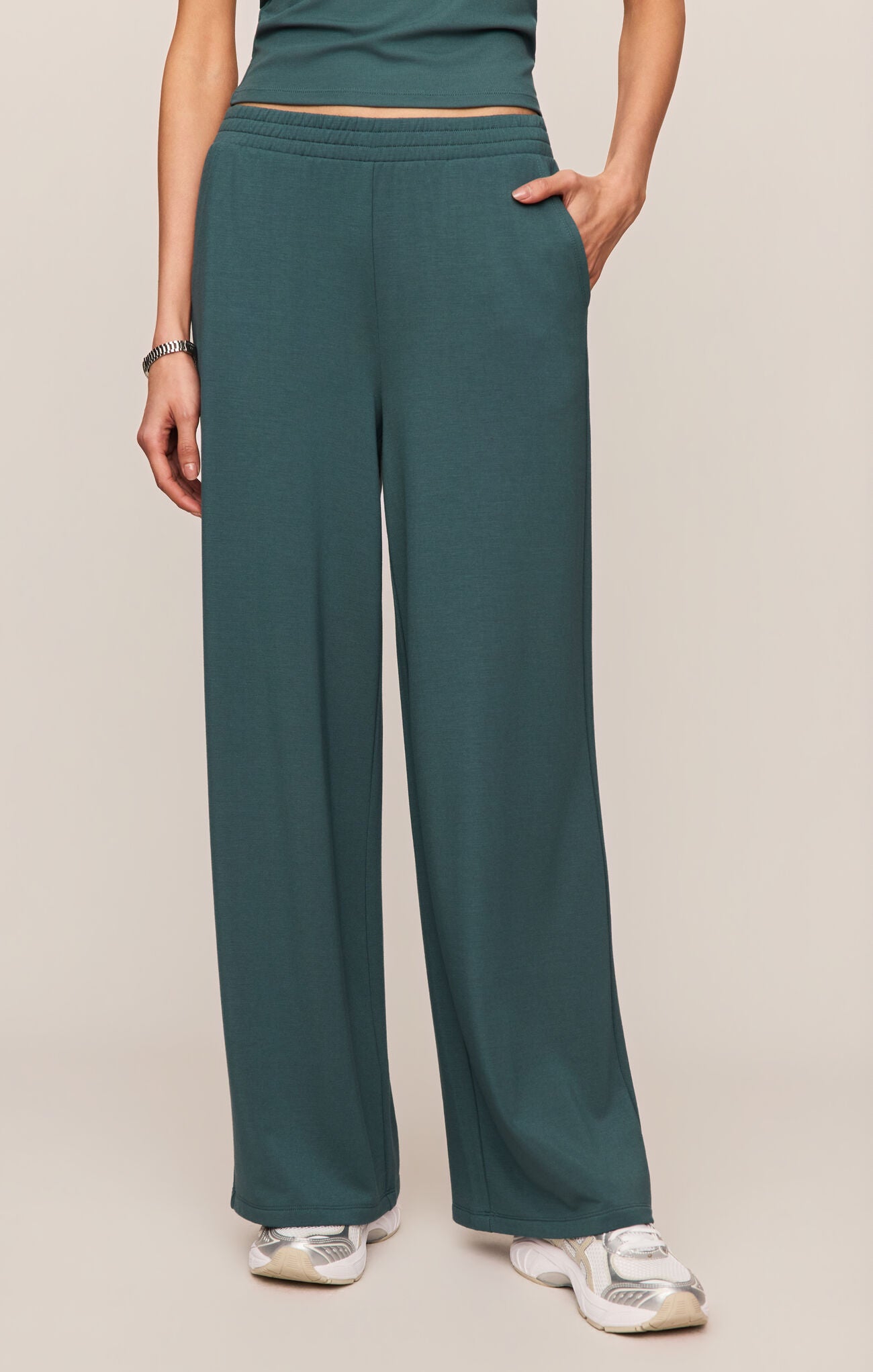 In Transit Modal Pants Emerald Cove