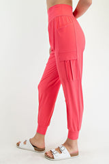 Cargo Pocket Butter Jogger Flamingo Pink