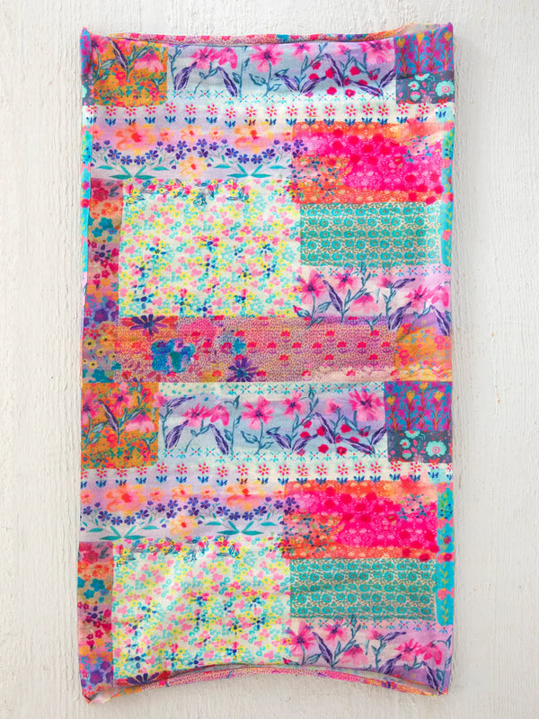 Full Boho Bandeau Pink Watercolor Patchwork
