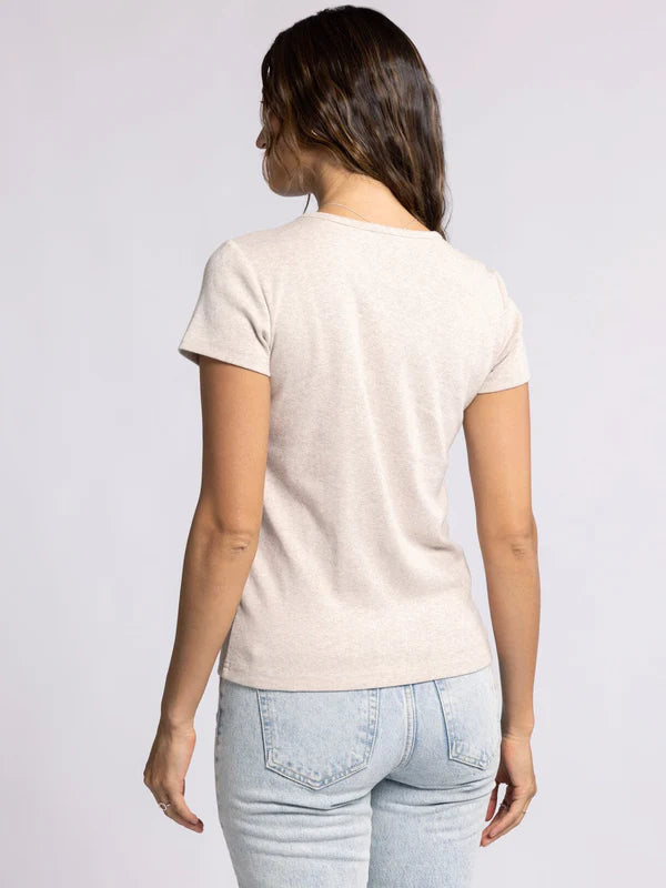Lexi Basic Tee Cappuccino Heather