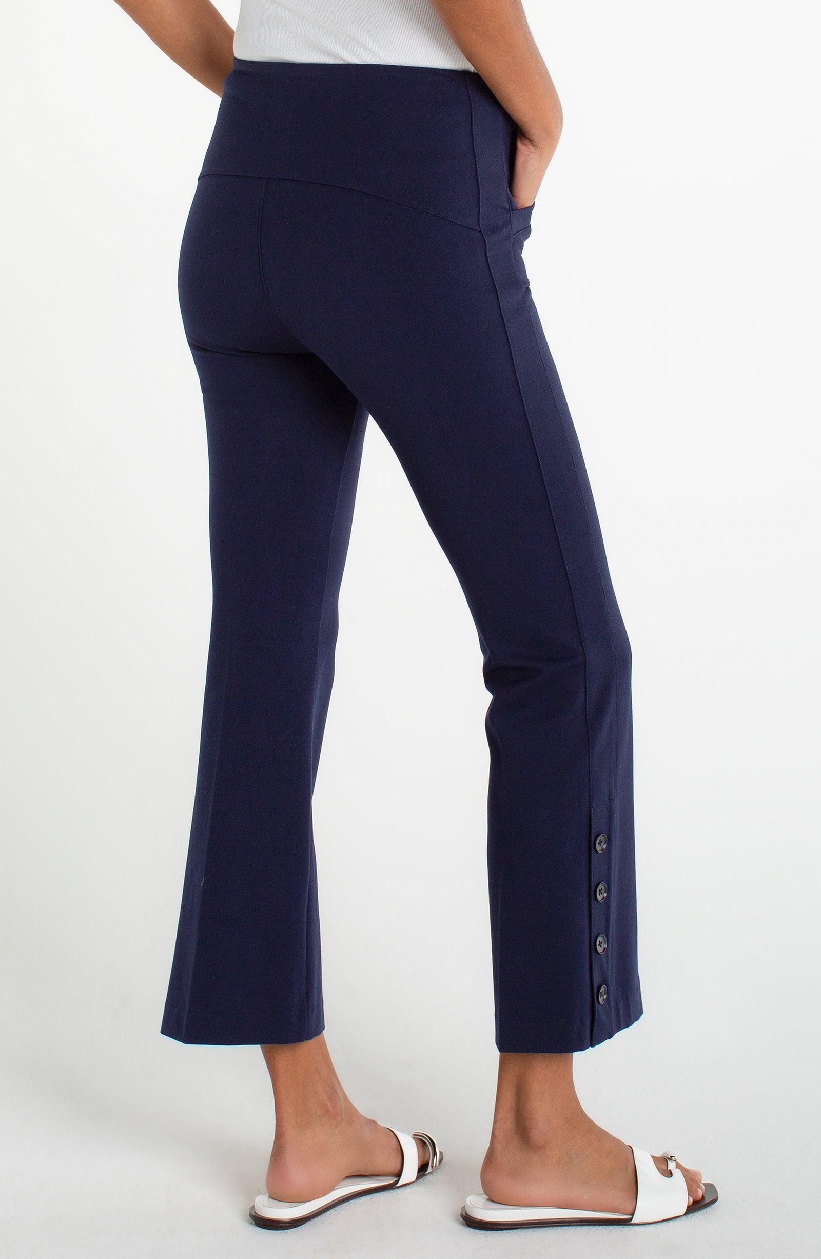 Stella Pull On Kick Flare - 27" Inseam Cadet Blue