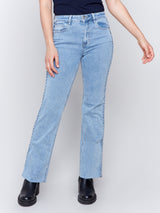 Braided Side Tape Jeans Light Blue
