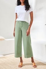 Comfort Stretch High Rise Palazzo Pants Moss