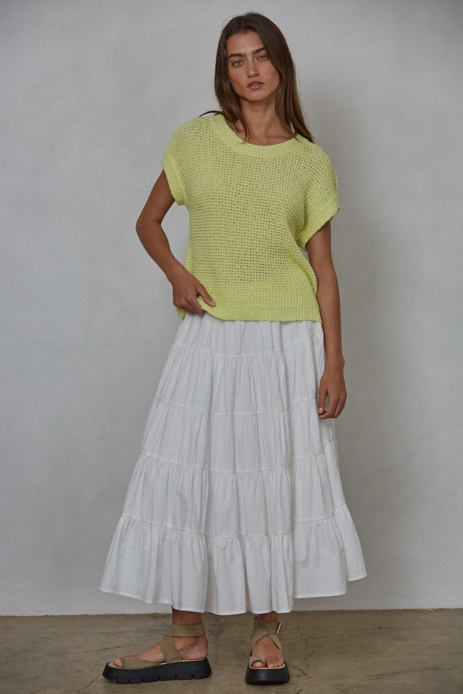 Laurien Sweater Top Citrus Lime