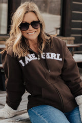 Lakegirl Full Zip Hoodie Chocolate