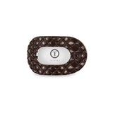 Teleties Small Flat Round Hair Clip Truly Taupe Quilted