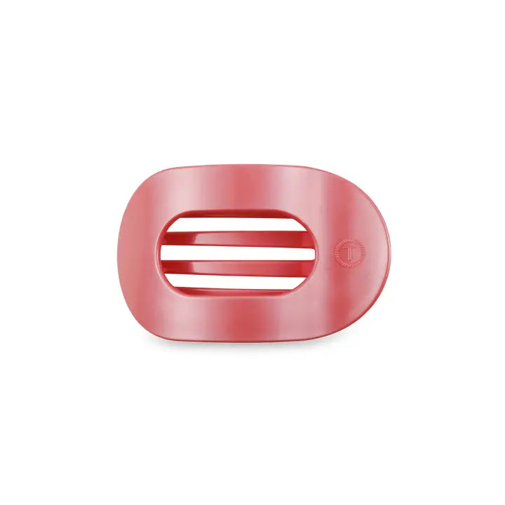 Teleties Small Flat Round Hair Clip Calming Coral