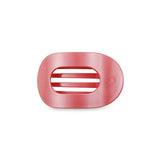 Teleties Small Flat Round Hair Clip Calming Coral
