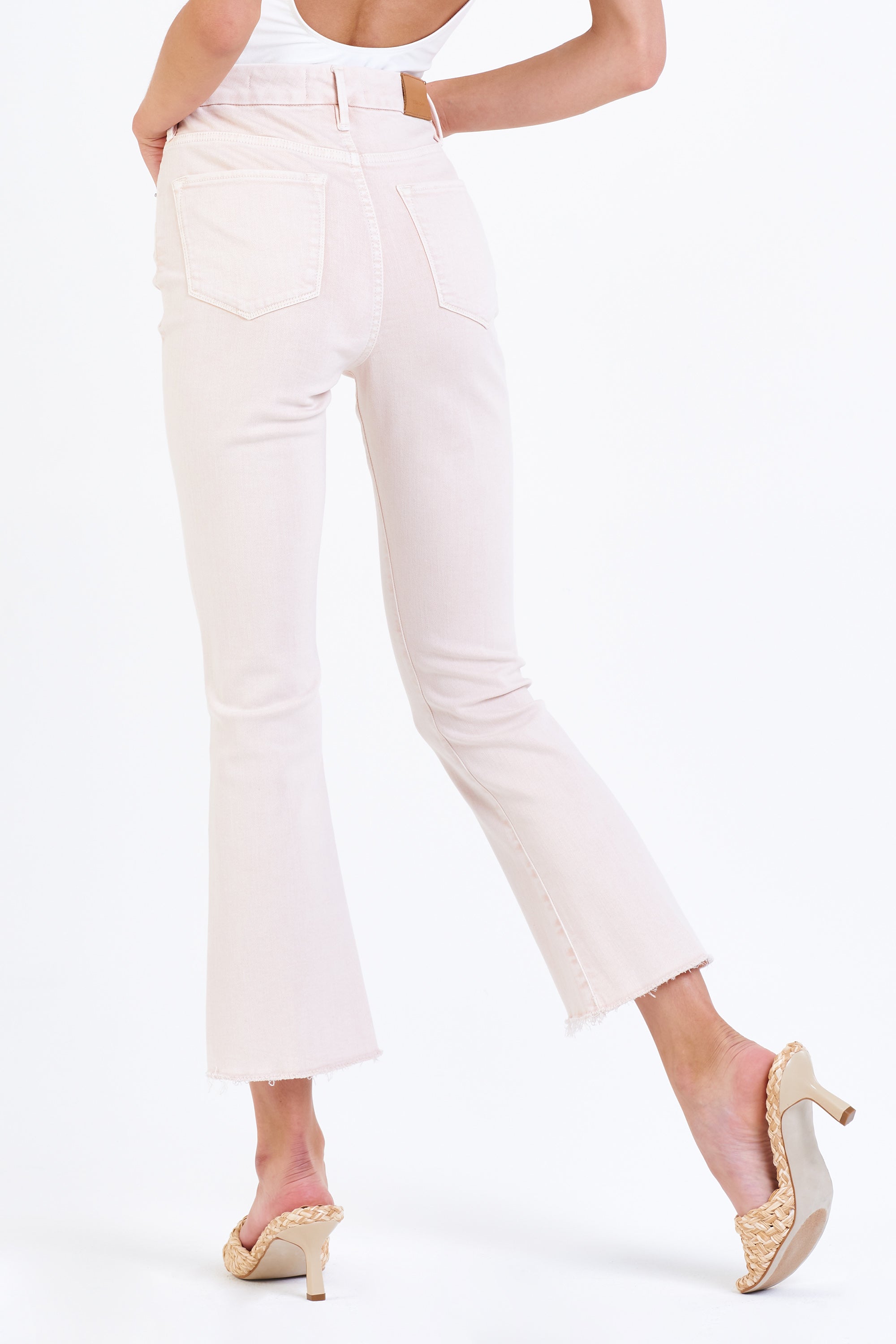 Jeanne High Rise Crop Flare Heavenly Pink