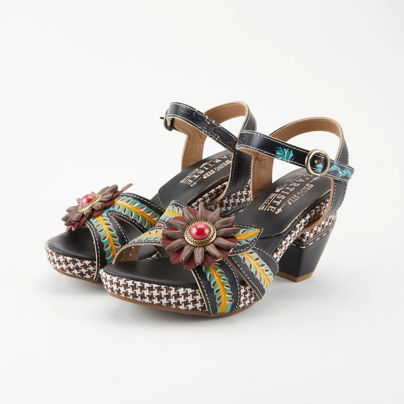 Astarr Heels Black Multi