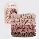 Ultra Petite Satin Scrunchies - 6 Pack Terracotta