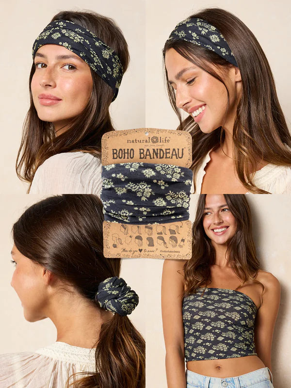 Full Boho Bandeau Black Cluster Medallions