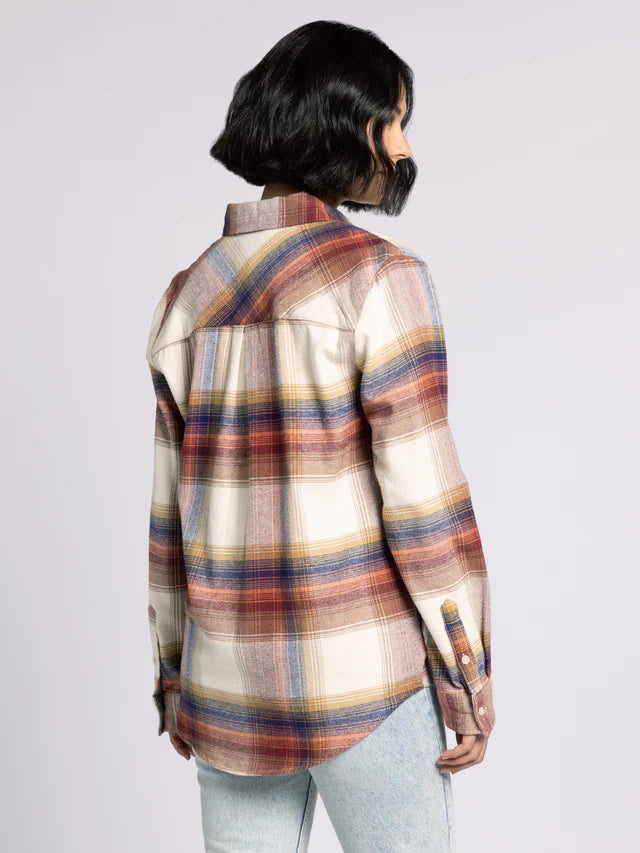 Desiree Shirt Ivory Multi Plaid