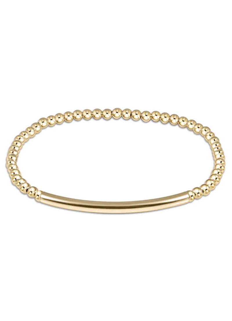 Extends Classic Gold Pattern 3mm Bead Bracelet