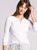 Sadie Buttoned Top White
