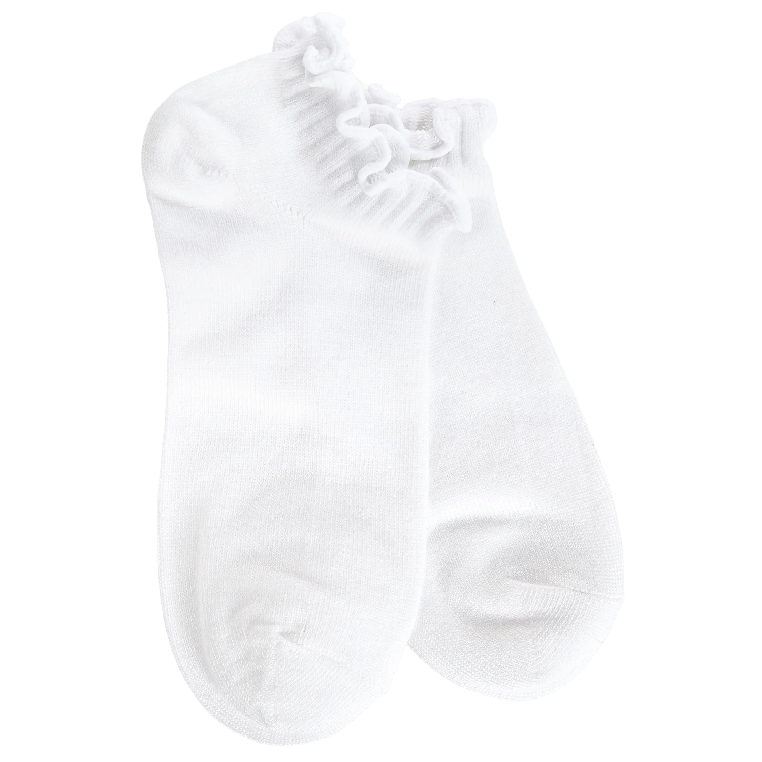 Weekend Low Ruffle Socks White