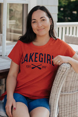Lakegirl Slub High Scoop Tee Red