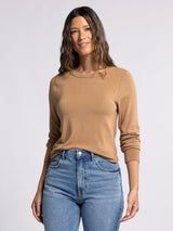 Stacy Long Sleeve Top Toasted Coconut