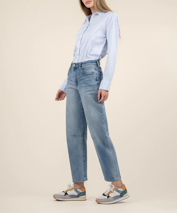 Ashley High Rise Slouchy Barrel Leg Jeans Decency
