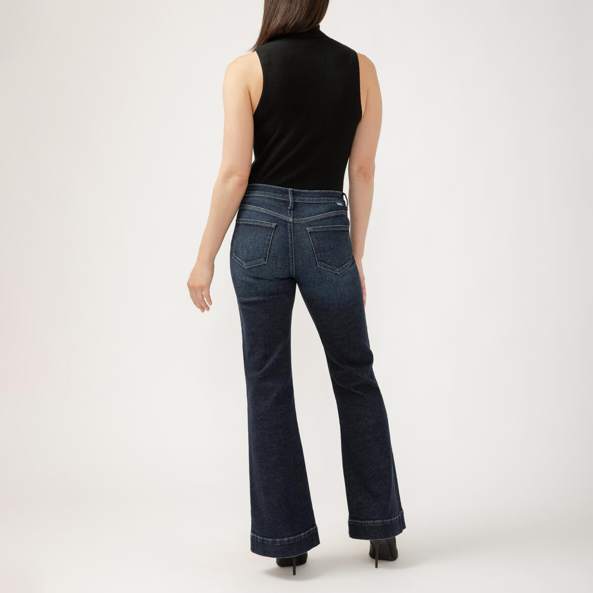 Kait 32" Inseam Mid Rise Flare Jeans Opera Blue